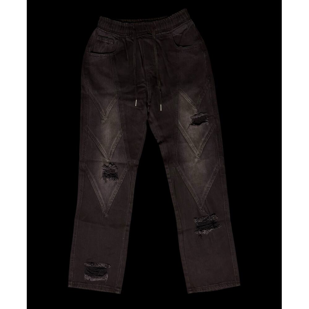 Watson Black Distressed Jogger Style Denim Jeans Men's Size 30 Slim